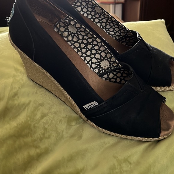 Toms Espadrilles Black SZ 10W - Picture 6 of 8